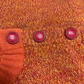 Load image into Gallery viewer, Chanel Orange / Burgundy Marled Wool and Cashmere Knit Pullover Sweater with CC Logo Buttons