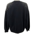Load image into Gallery viewer, Cinq à Sept Black Cotton Brandy Crackle Rhinestone Sweatshirt