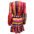 Load image into Gallery viewer, Rebecca Vallance Pink / Blue Multi Striped Linen Midi Dress with Belt
