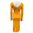Load image into Gallery viewer, Cushnie et Ochs Marigold Viscose Knit Long Sleeve Fringe Dress