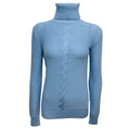 Load image into Gallery viewer, Loro Piana Periwinkle Blue Baby Cashmere Cable Knit Turtleneck Sweater