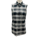 Load image into Gallery viewer, Christian Dior Black / White Plaid Sleeveless Cotton Top