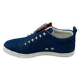 Load image into Gallery viewer, Christian Louboutin Blue Fique a Vontade Denim Spike Sneakers