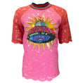 Load image into Gallery viewer, Gucci Pink / Red Sequined Lace UFO Blouse
