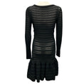 Load image into Gallery viewer, Valentino Black Bow Detail Long Sleeved Sheer Knit Dress