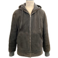 Load image into Gallery viewer, Brunello Cucinelli Men's Grey Shearling Hooded Jacket with Cashmere