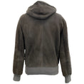 Load image into Gallery viewer, Brunello Cucinelli Men's Grey Shearling Hooded Jacket with Cashmere