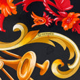 Load image into Gallery viewer, Hermes Black / Red Multi Orgauphone et Autres Mecaniques Print Square Silk Twill Scarf