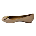 Load image into Gallery viewer, Salvatore Ferragamo Beige / Gold Buckle Leather Ballet Flats with Grosgrain Bow