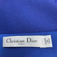 Load image into Gallery viewer, Christian Dior Royal Blue Sleeveless V Neck Asymmetric Hem Midi Dress