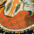 Load image into Gallery viewer, Hermes Black Multi Les Printemps de Thera Print Plisse Pleated Silk Twill Scarf