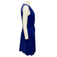 Load image into Gallery viewer, Christian Dior Royal Blue Sleeveless V Neck Asymmetric Hem Midi Dress