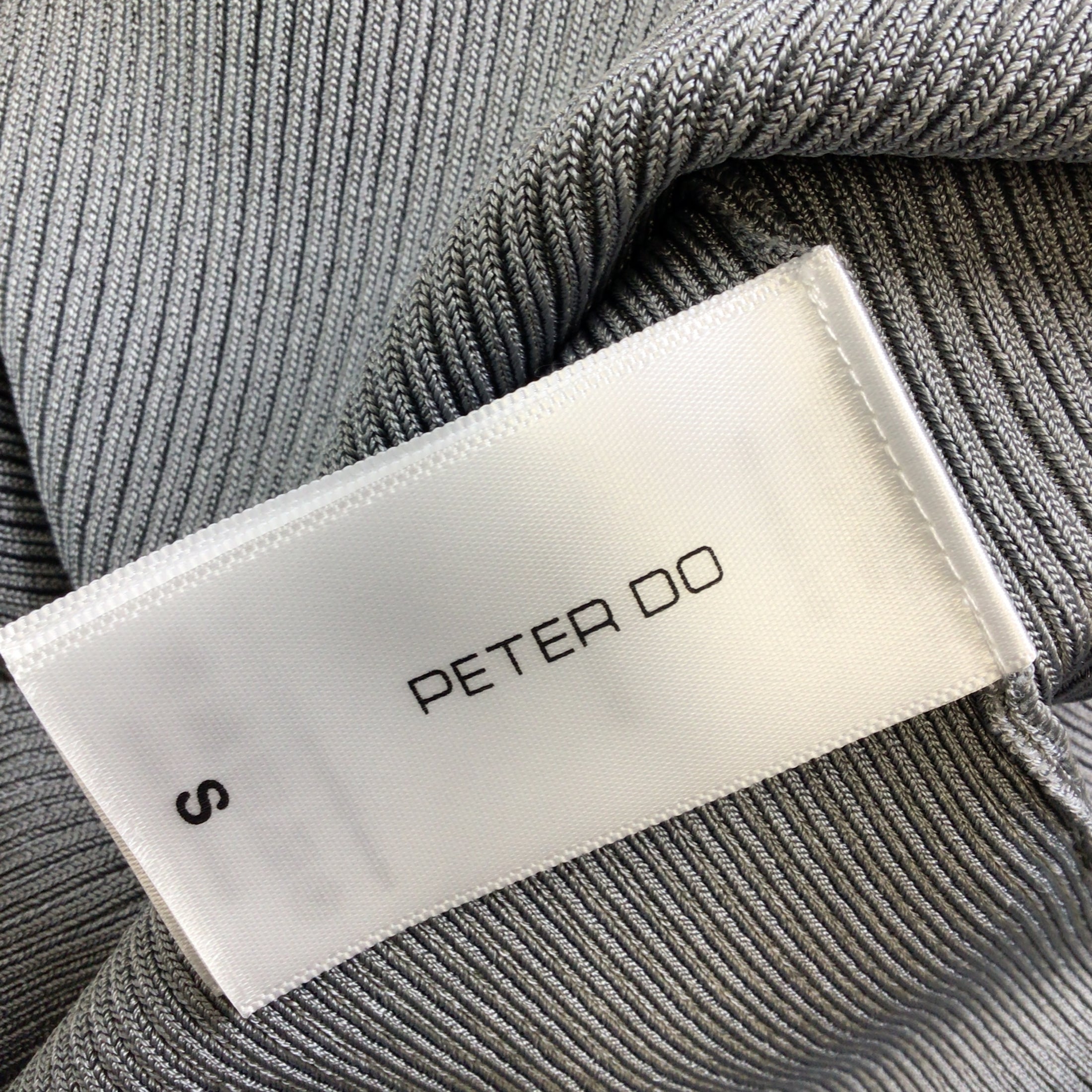 Peter Do Grey Sleeveless Polo Knit Sweater