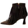 Load image into Gallery viewer, Malone Souliers Brown Suede 70mm Donnie Fringe Ankle Boots