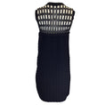 Load image into Gallery viewer, Piece d'Anarchive Black Sleeveless Grid-Pattern Knit Sheath Dress
