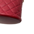 Load image into Gallery viewer, Chanel Red / Gold Hardware Quilted Calfskin Leather Boy Bucket Bag