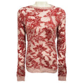 Load image into Gallery viewer, Christian Dior Red / Pink / Gold Metallic Knit Sweater with CD Logo Bee Embroidery