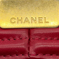 Load image into Gallery viewer, Chanel Red / Gold Hardware Quilted Calfskin Leather Boy Bucket Bag