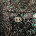 Load image into Gallery viewer, Chanel Green Iridescent Sequined Strapless Mini Cocktail Dress with CC Logo Plate