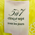 Load image into Gallery viewer, Cinq a Sept Yellow Dayglow / White Debie Sleeveless Eyelet Midi Dress