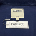 Load image into Gallery viewer, L'Agence Navy Blue Velvet Cropped Open Front Wayne Jacket