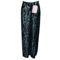 Load image into Gallery viewer, forte_forte Stone Blue Grey Leopard Printed Wide Leg Velvet Le Stampe Pants