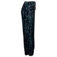 Load image into Gallery viewer, forte_forte Stone Blue Grey Leopard Printed Wide Leg Velvet Le Stampe Pants