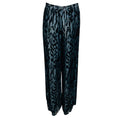 Load image into Gallery viewer, forte_forte Stone Blue Grey Leopard Printed Wide Leg Velvet Le Stampe Pants