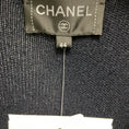Load image into Gallery viewer, Chanel Navy / White 2016 Cashmere Knit Long Cardigan Sweater with Silver CC Logo Buttons