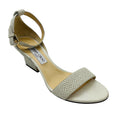 Load image into Gallery viewer, Jimmy Choo Ecru Woven Ankle Strap Sandals