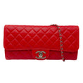 Load image into Gallery viewer, Chanel Red Classic Quilted Leather Chain Strap Flap Handbag