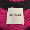 Load image into Gallery viewer, St. John Pink / Black Boucle Wool Knit Cardigan Sweater with Gold Buttons