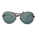 Load image into Gallery viewer, Chanel Gold Crystal Embellished Pilot Sunglasses