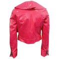 Load image into Gallery viewer, Moschino Couture Pink Patent Leather Moto Jacket with Inflatable Collar