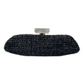 Load image into Gallery viewer, Chanel Black / White Crystal Embellished Tweed Evening Clutch Bag