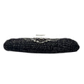 Load image into Gallery viewer, Chanel Black / White Crystal Embellished Tweed Evening Clutch Bag