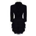 Load image into Gallery viewer, Chanel Couture Vintage Black Tweed and Lace Tulle Mini Cocktail Dress