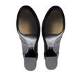 Load image into Gallery viewer, Chanel Black Interlocking CC Logo Cap Toe Over-the-Knee Thigh High Stretch Smooth Lambskin Leather Boots with CC Logo Grosgrain Bow Accent
