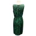 Load image into Gallery viewer, Etro Green / Black Leaf Print Sleeveless Silk Dress