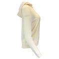 Load image into Gallery viewer, Malo Ivory Hooded Long Sleeved Silk Lined Cashmere Knit Sweater
