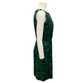 Load image into Gallery viewer, Etro Green / Black Leaf Print Sleeveless Silk Dress