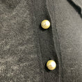 Load image into Gallery viewer, Christian Dior Black Cashmere Knit Sweater with CD Logo Pearl Buttons