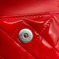 Load image into Gallery viewer, Chanel Black / Red 2020 Patent Quilted Belt In Love Double Mini Flap Waist Bag