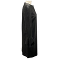 Load image into Gallery viewer, Ralph Lauren Collection Black Ruffled Detail Lambskin Leather Dress with Velvet Trim