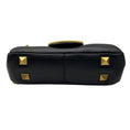 Load image into Gallery viewer, Valentino Black / Gold VLogo Leather Shoulder Bag with Rockstud Embellished Chain Strap
