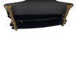 Load image into Gallery viewer, Valentino Black / Gold VLogo Leather Shoulder Bag with Rockstud Embellished Chain Strap