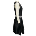 Load image into Gallery viewer, Paule Ka Black / White Viscose Knit Cardigan and Dress Set