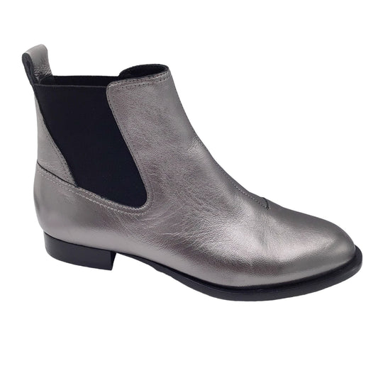 Rag & Bone Silver Metallic Pull-On Leather Ankle Boots