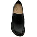 Load image into Gallery viewer, Loewe Black Leather Campo Flap Back Loafers