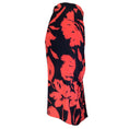 Load image into Gallery viewer, Michael Kors Collection Black / Red Poppy Print Draped Silk Midi Skirt
